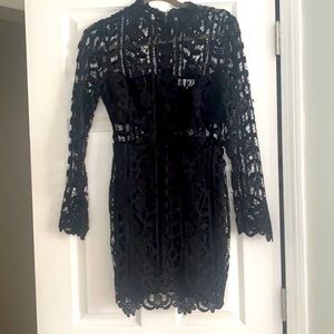 Black lace dress